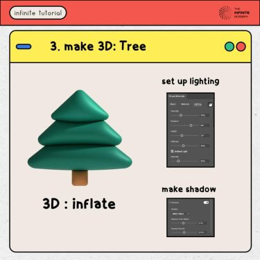 How to create 3D Christmas tree in illustrator 🧁 | infinite tutorial #EP12