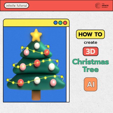 How to create 3D Christmas tree in illustrator 🧁 | infinite tutorial #EP12